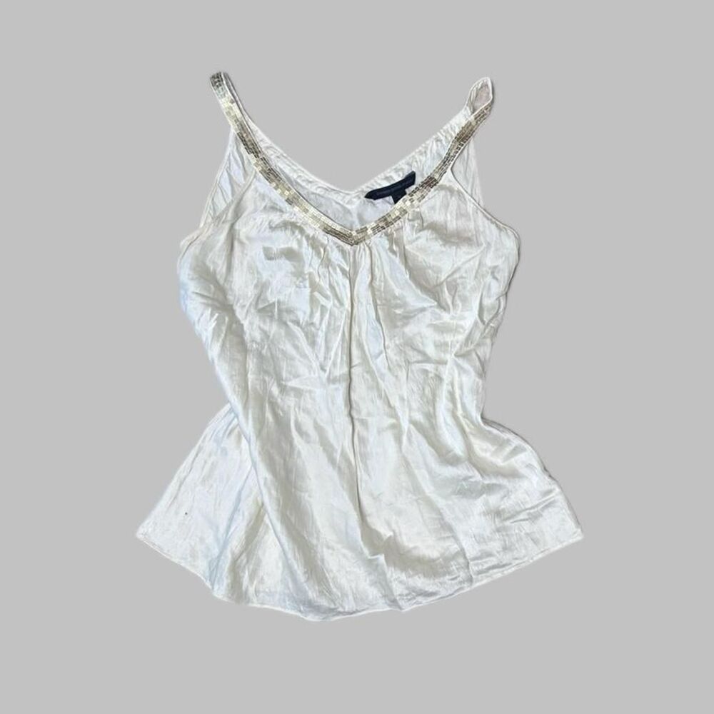 Express Women's White and Cream Vest